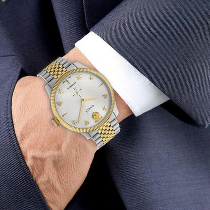 Gucci G-Timeless firstcopy White Dial Star Bee Lions Head Automatic Men’s Watch