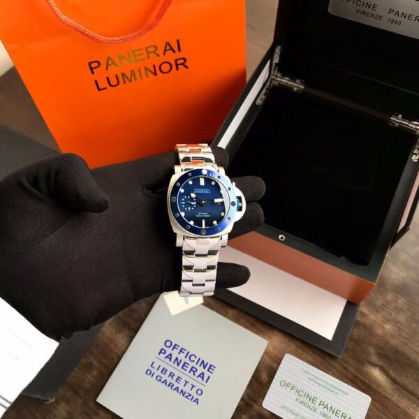 Panerai Submersible firstcopy Stainless Steel Blue Swiss Automatic Men’s Watch