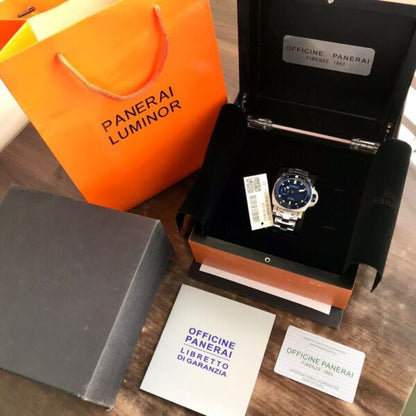 Panerai Submersible firstcopy Stainless Steel Blue Swiss Automatic Men’s Watch