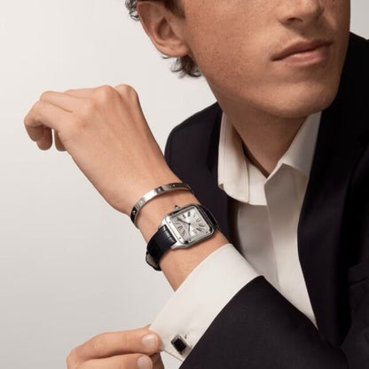 Cartier Santos Dumont firstcopy Premium Silver White Dial Unisex Watch