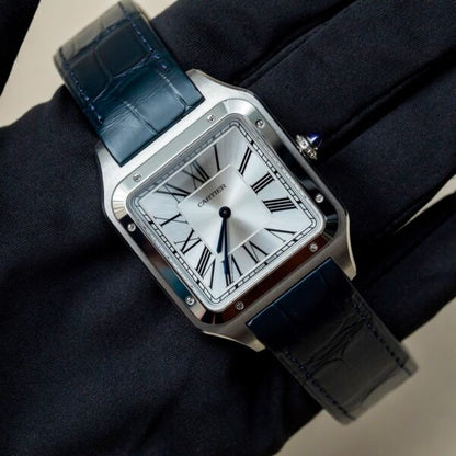 Cartier Santos Dumont firstcopy Premium Silver White Dial Unisex Watch