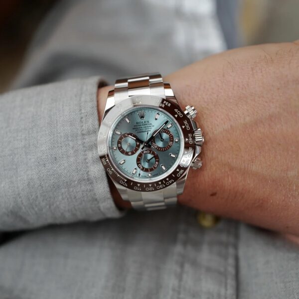 Rolex Daytona Cosmograph Stainless Steel Sky Blue Dial Japanese Automatic Mens Watch firstcopy