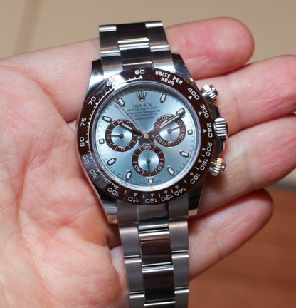 Rolex Daytona Cosmograph Stainless Steel Sky Blue Dial Japanese Automatic Mens Watch firstcopy
