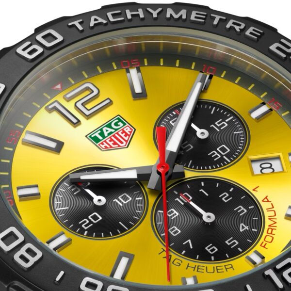 Tag Heuer Formula 1 Yellow Stainless Steel Japanese Quartz Chronograph Mens Watch firstcopy