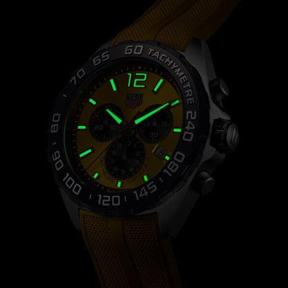 Tag Heuer Formula 1 Yellow Stainless Steel Japanese Quartz Chronograph Mens Watch firstcopy