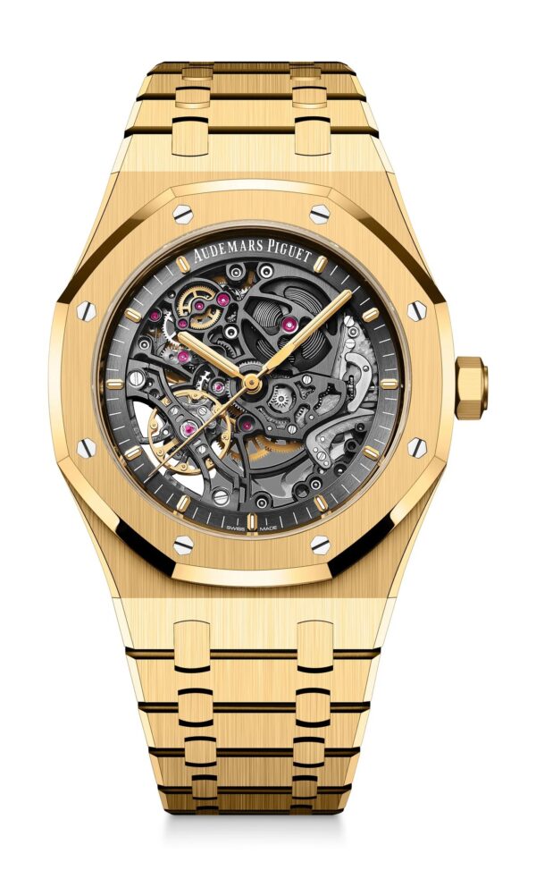 Audemars Piguet Royal Oak Double Balance Gold Skeleton Dial Automatic Firstcopy