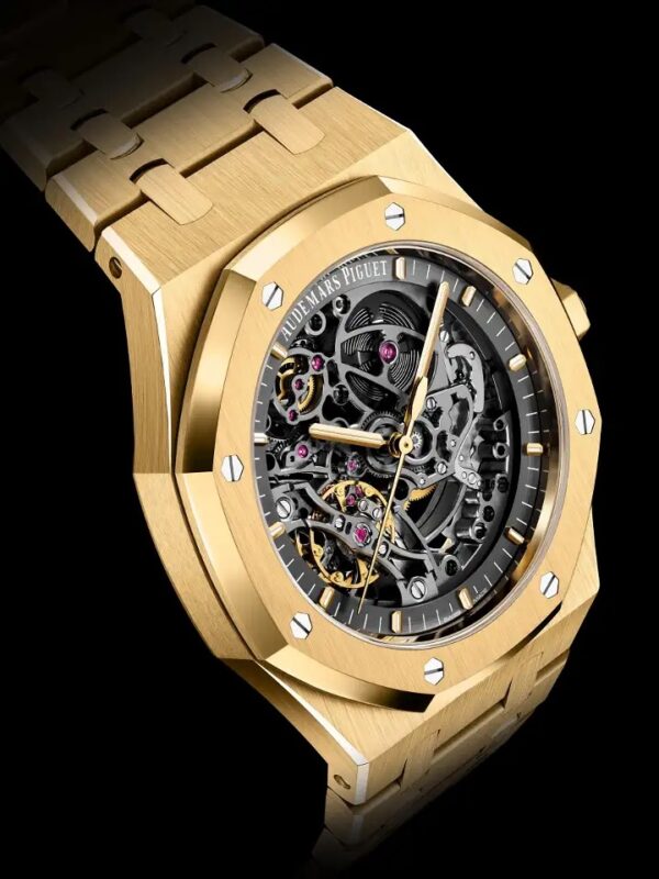 Audemars Piguet Royal Oak Double Balance Gold Skeleton Dial Automatic Firstcopy