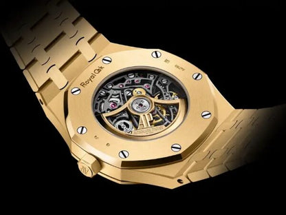 Audemars Piguet Royal Oak Double Balance Gold Skeleton Dial Automatic Firstcopy