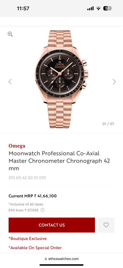 Omega Moonwatch firstcopy 42mm Master Chronometer Swiss ETA Chronograph Men’s Watch