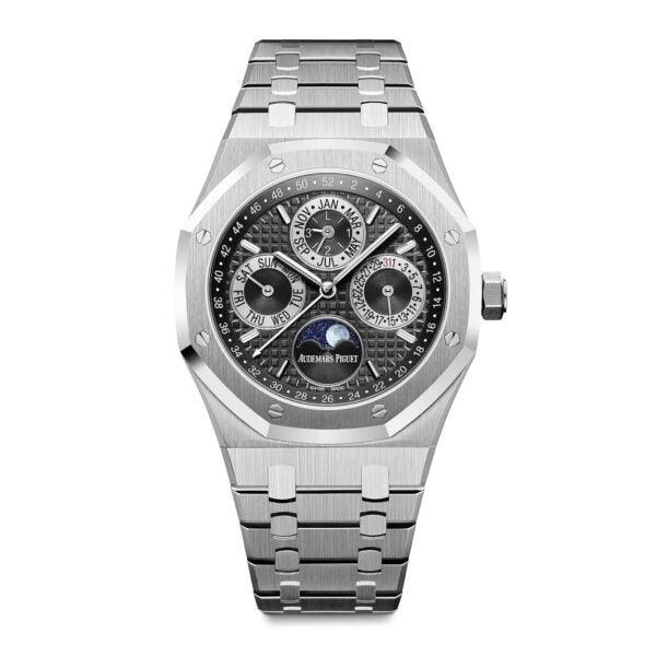 Audemars Piguet Perpetual Calendar Silver Black Men’s Sports Firstcopy ETA Watch