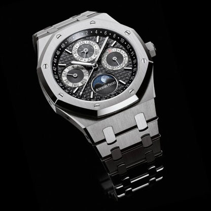 Audemars Piguet Perpetual Calendar Silver Black Men’s Sports Firstcopy ETA Watch