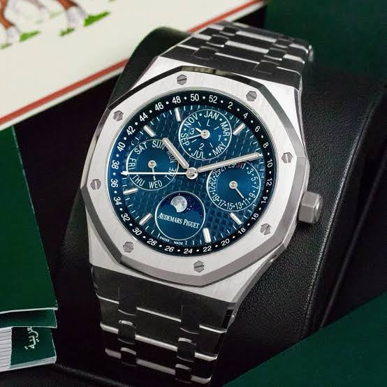 Audemars Piguet Perpetual Calendar Silver Blue Men’s Sports Firstcopy Watch