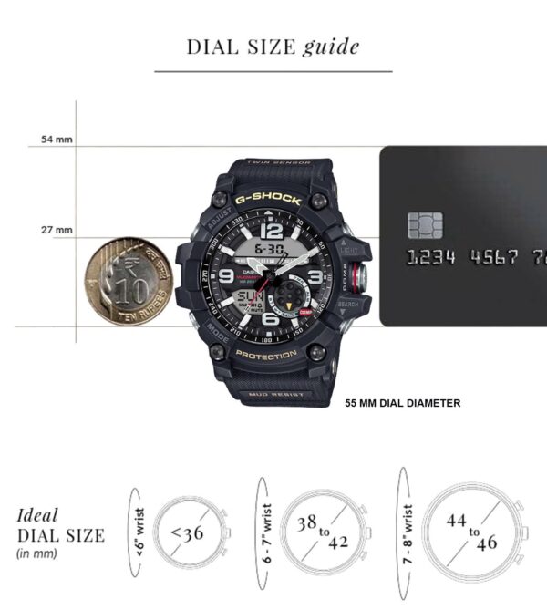 Casio G-Shock firstcopy Mudmaster GG-1000-1ADR Black Analog-Digital Black Strap Men’s Watch