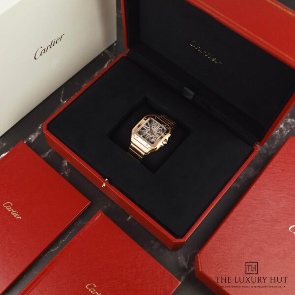 Cartier Santos De firstcopy Skeleton RoseGold Automatic Men’s Watch