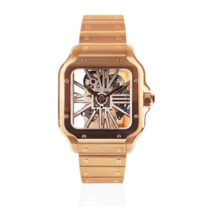 Cartier Santos De firstcopy Skeleton RoseGold Automatic Men’s Watch