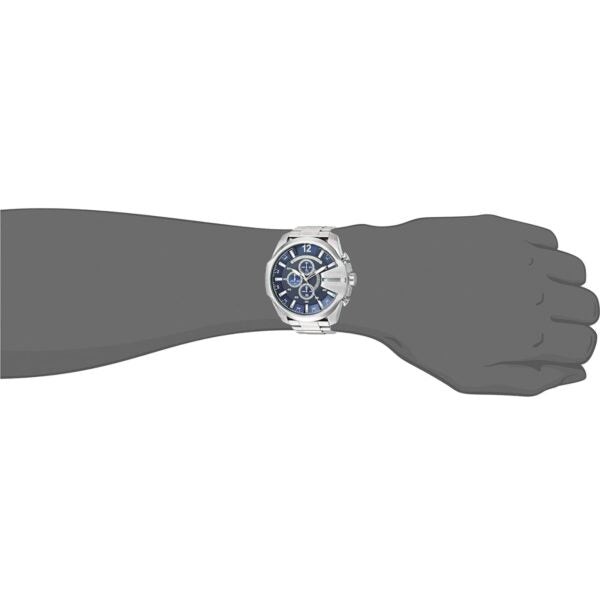 Diesel Mega Chief firstcopy DZ4417 Silver Blue Chronograph Men’s Watch