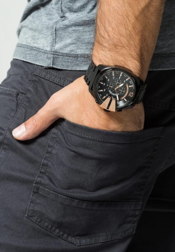 Diesel Mega Chief firstcopy DZ4318 Black Chronograph Men’s Watch