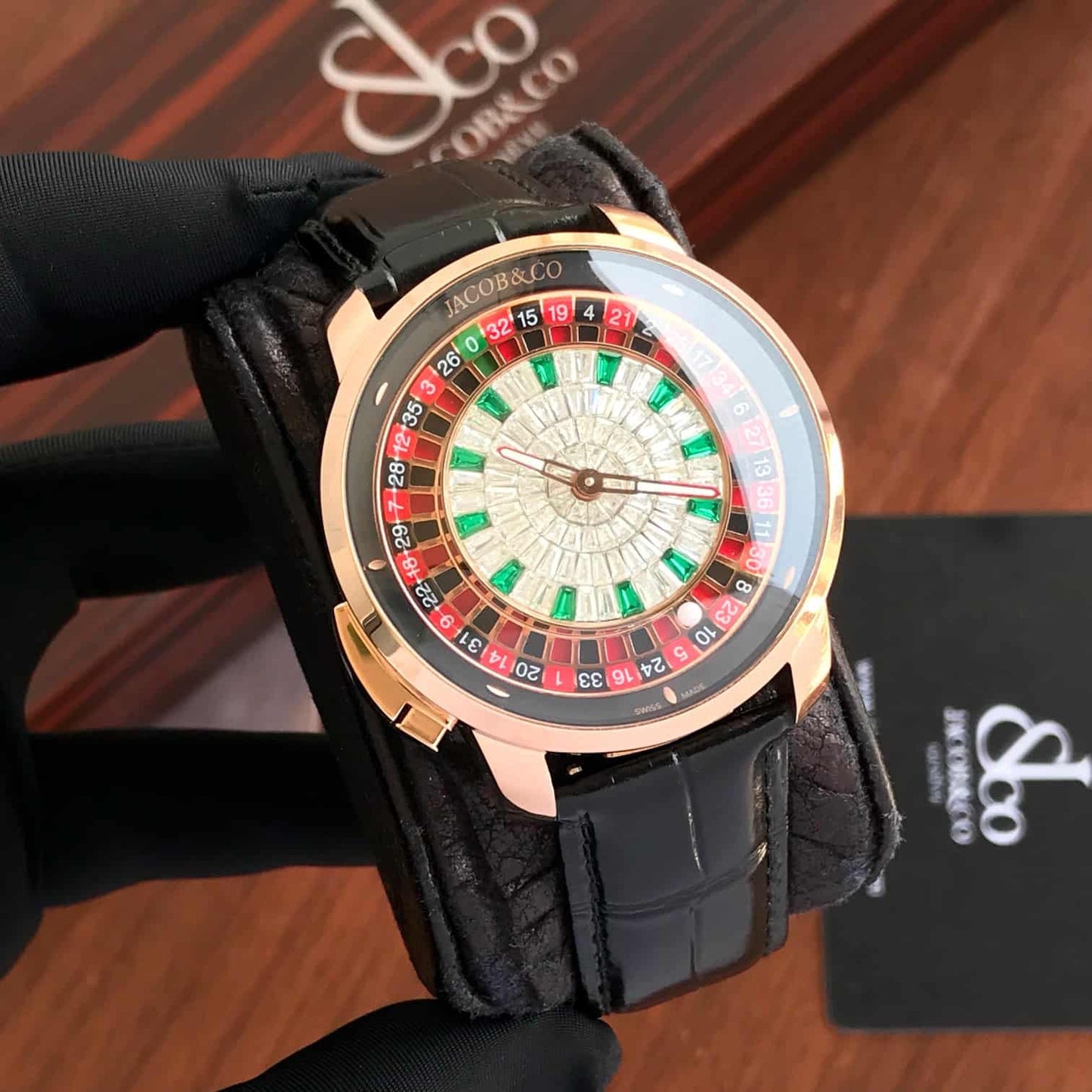 Jacob & Co Casino Tourbillon Rose Gold Men’s Sports Firstcopy Replica ETA Watch