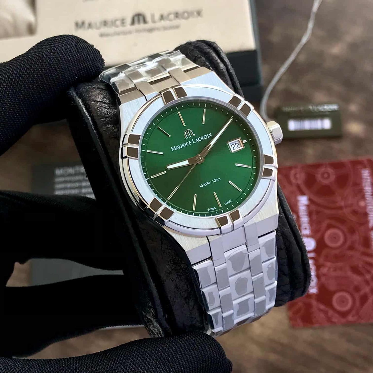 Maurice Lacroix Aikon firstcopy 40mm Quartz Stainless Steel Green Dial Men’s Watch