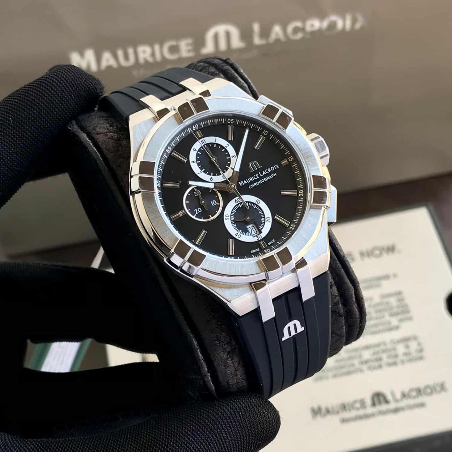 Maurice Lacroix Aikon firstcopy Full Black Quartz Chronograph Men’s Watch