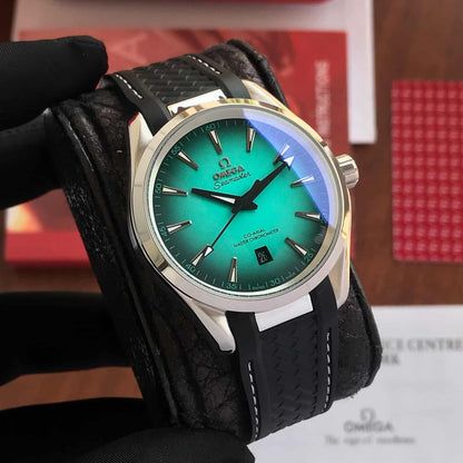 Omega Aqua Terra firstcopy Turquoise Dial Black Rubber Automatic Men’s Watch