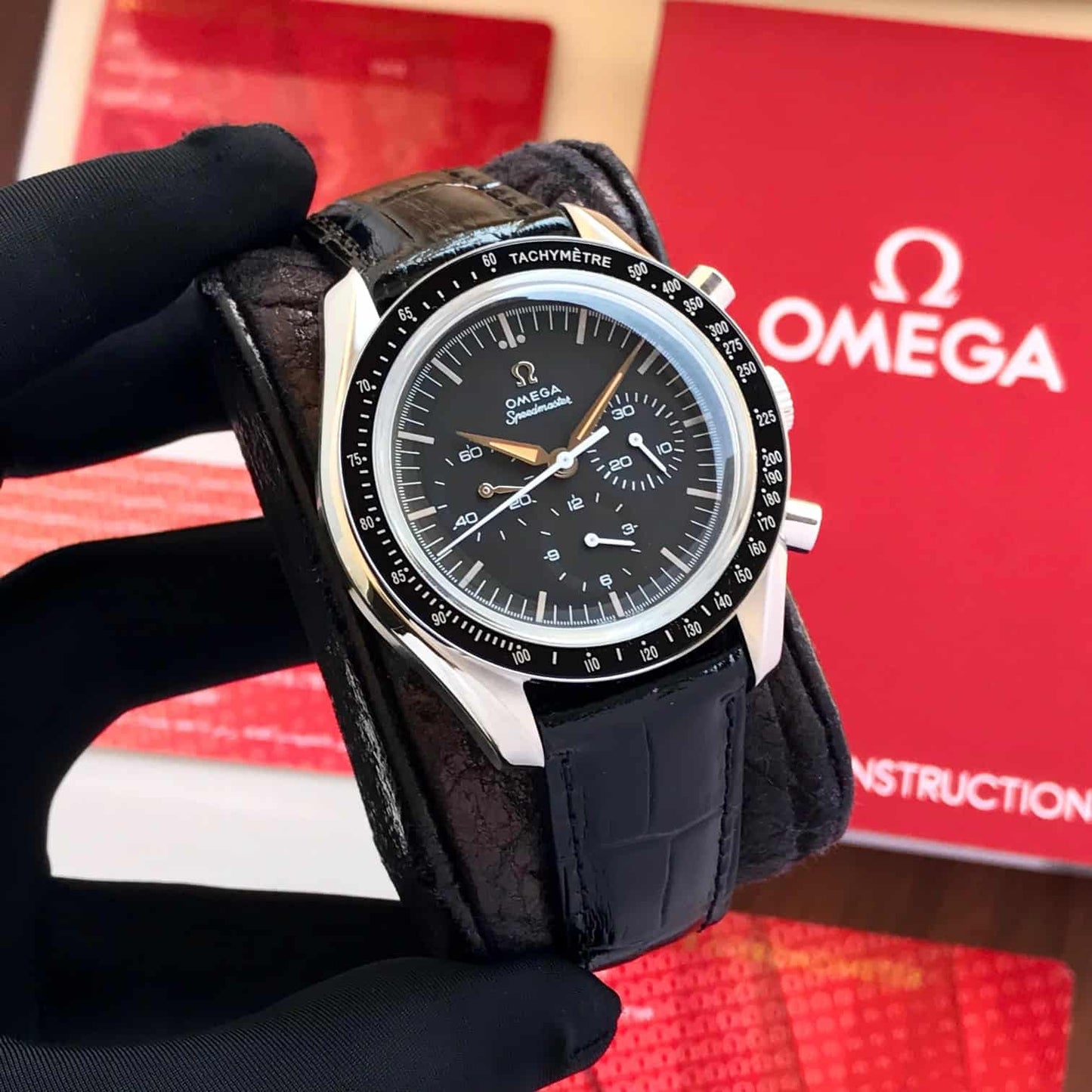 Omega Seamaster Zurich Edition firstcopy Japanese Automatic Black Leather Men’s Watch