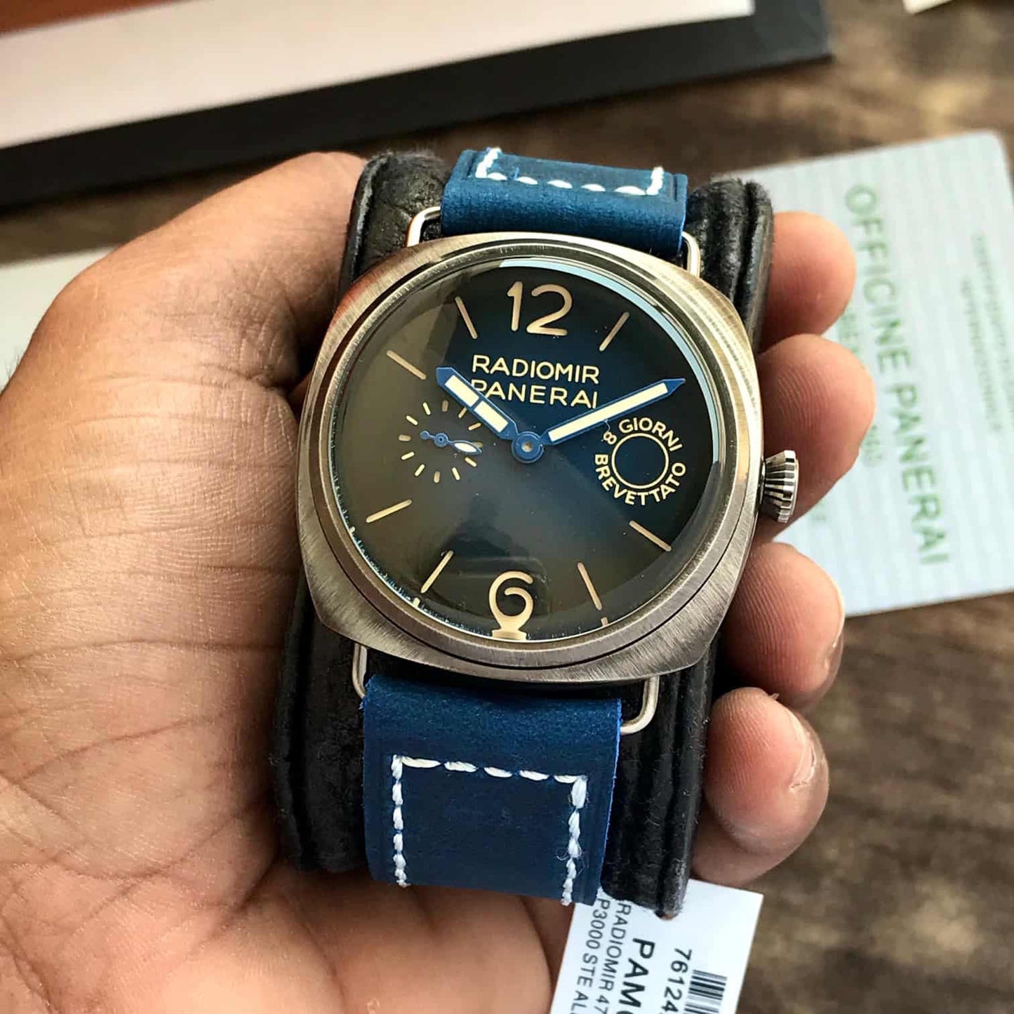 Panerai Radiomir Otto Giorni firstcopy Blue Swiss Made Automatic Men’s Watch