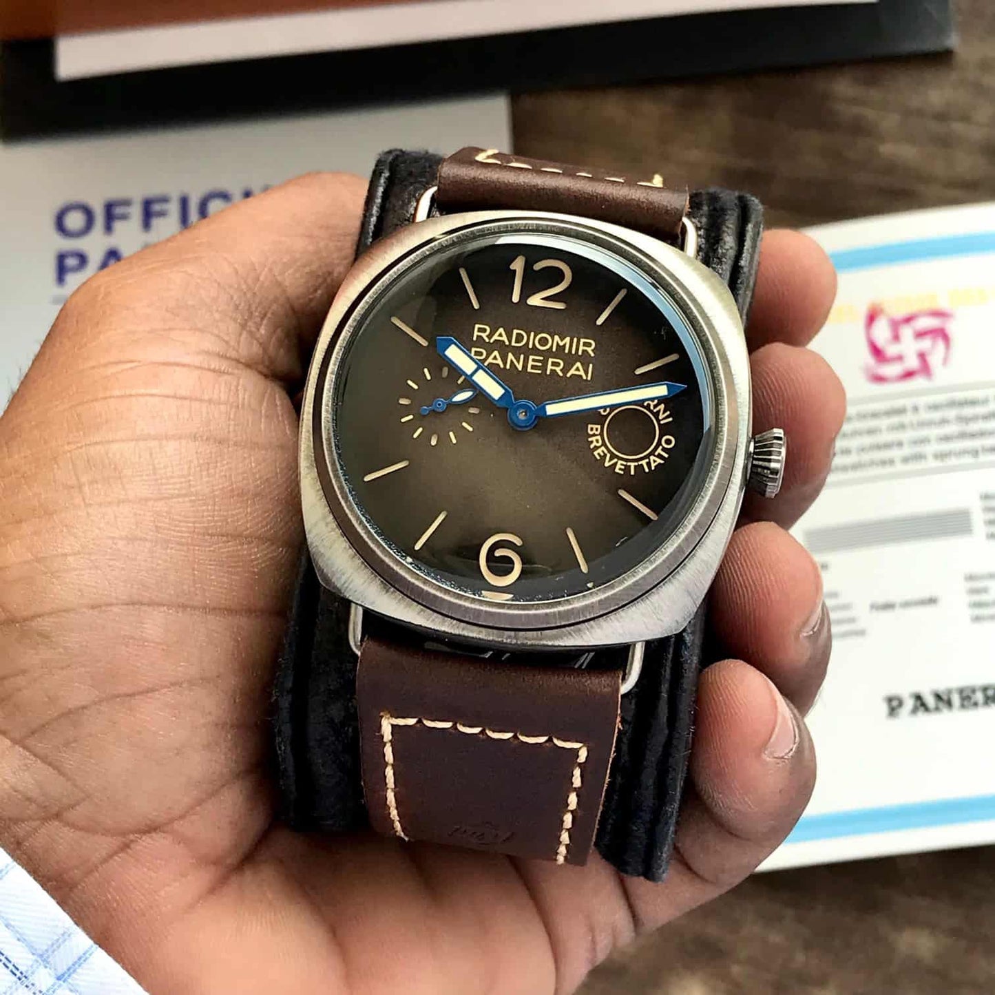 Panerai Radiomir Otto Giorni firstcopy Brown Swiss Made Automatic Men’s Watch