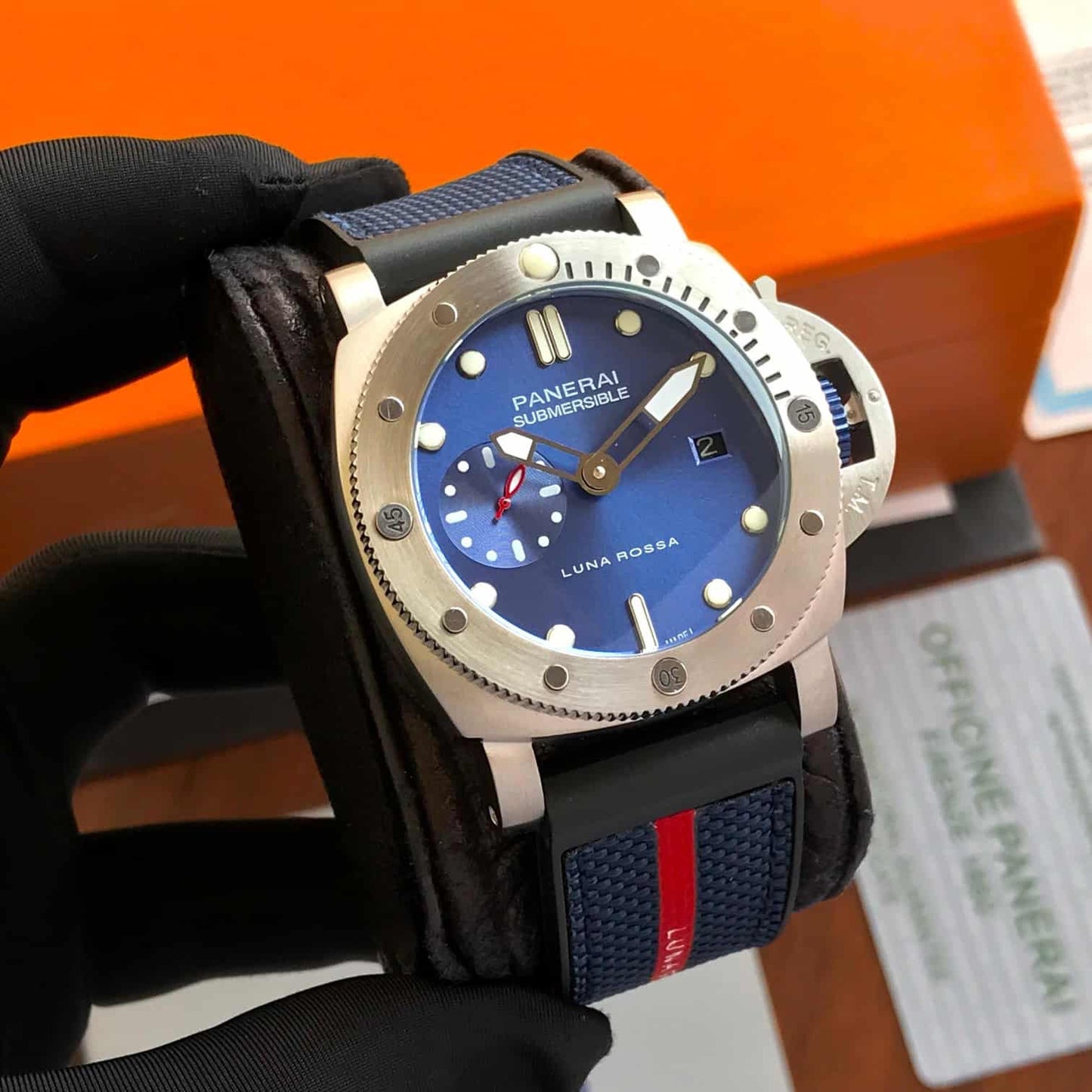 Panerai Submersible QuarantaQuattro Luna Rossa firstcopy 44mm Blue Dial Automatic Men’s Watch