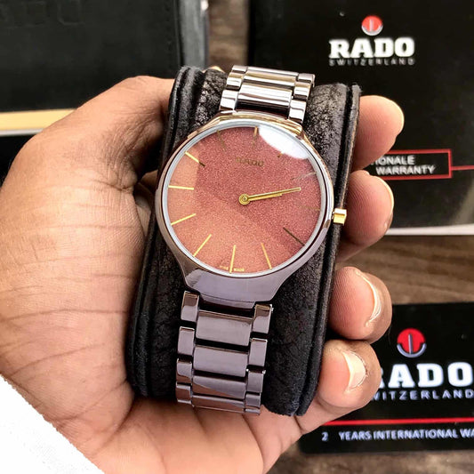 Rado True Thinline firstcopy Brown Ceramica Japanese Unisex Watch