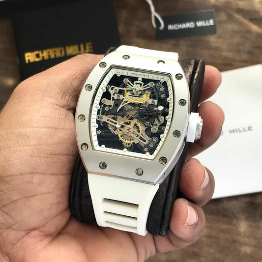 Richard Mille RM57 firstcopy White Skeleton Dial Tourbillon Automatic Men’s Watch