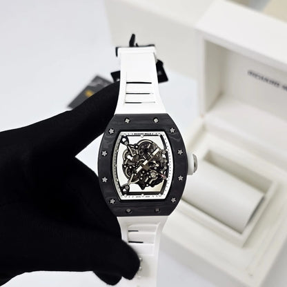 Richard Mille RM 055 Bubba Watson White Strap Semi Swiss Firstcopy Watch – Men's Luxury Replica