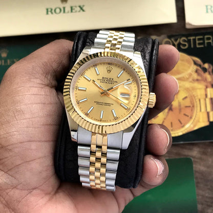 Rolex Datejust 41 Two Tone Gold Dial Jubilee Bracelet Japanese Automatic Mens Watch firstcopy