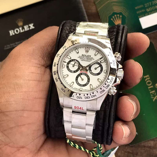 Rolex Daytona Oystersteel Full Silver Swiss ETA Automatic firstcopy Watch