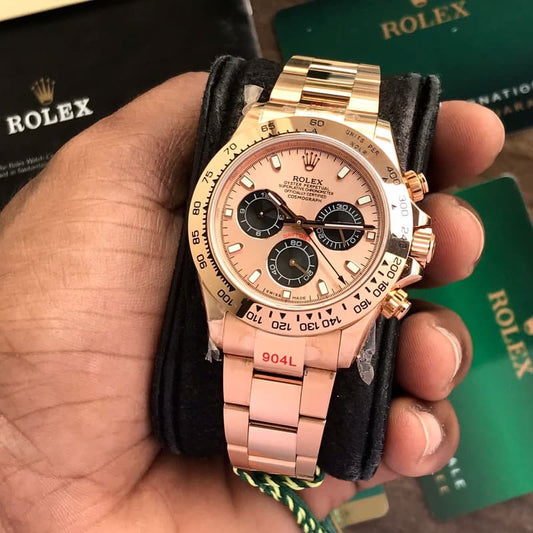 Rolex Daytona Panda Dial Full Rosegold Swiss ETA Automatic firstcopy Watch