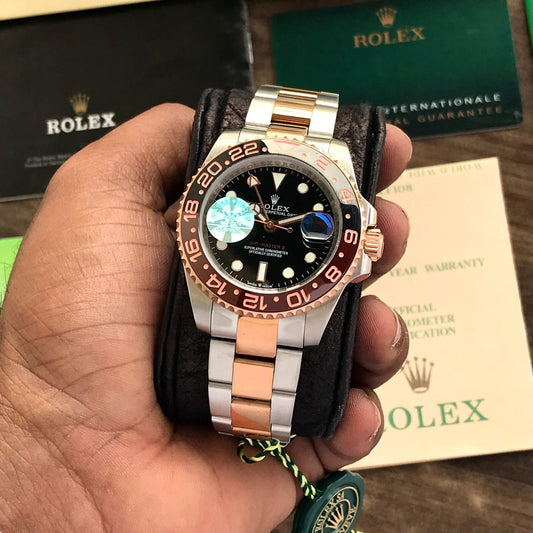 Rolex GMT Master II Two Tone Black Dial Japanese Automatic Mens Watch firstcopy