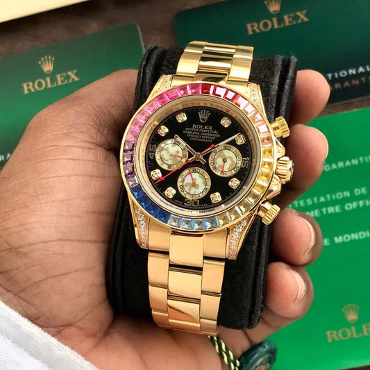 Rolex Rainbow Daytona Gold Tone Japanese Automatic firstcopy Watch