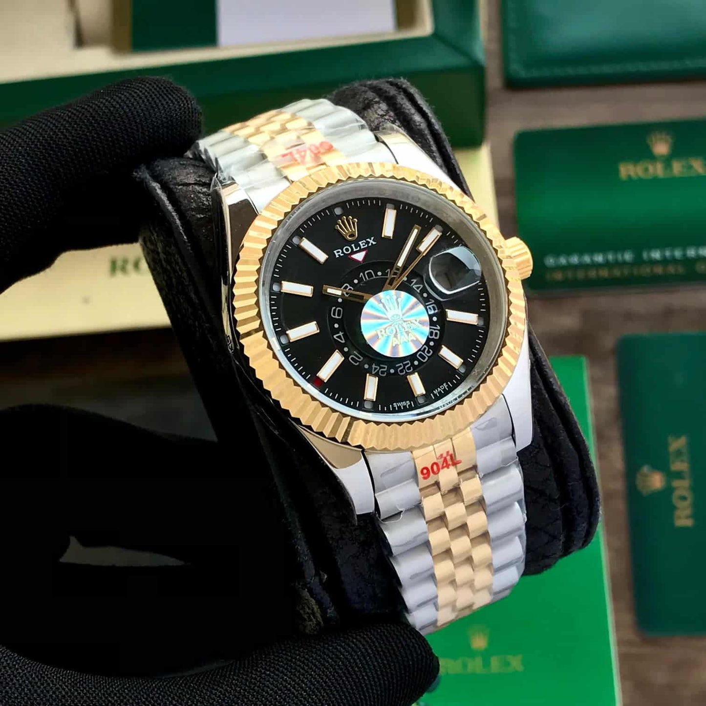 Rolex Sky-Dweller Black Dial Two Tone Automatic firstcopy Watch
