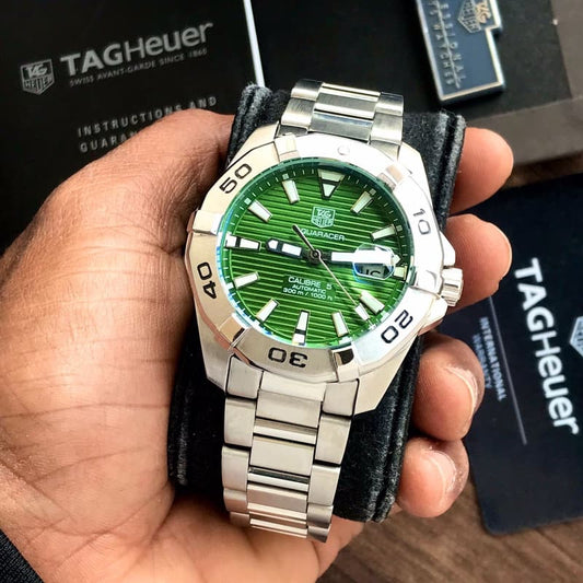 Tag Heuer Aquaracer Calibre 5 43mm Green Dial Japanese Automatic Mens Watch firstcopy