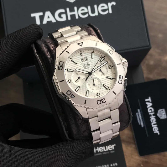 Tag Heuer Aquaracer Professional 200 White Dial Chronograph Mens Watch firstcopy