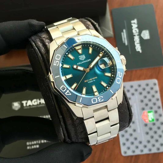 Tag Heuer Aquaracer Stainless Steel Blue Dial 300M Automatic Mens Watch firstcopy