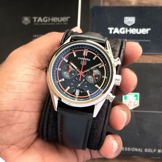 Tag Heuer Carrera Japanese Machinery Black Dial Mens Watch firstcopy