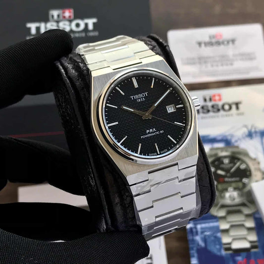 Tissot PRX Powermatic Silver Black Dial Automatic Authentic firstcopy Watch