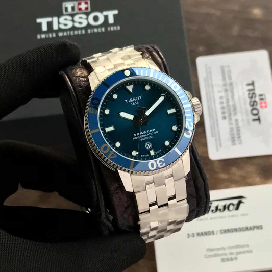 Tissot Seastar Powermatic 80 firstcopy Silver Blue Dial Automatic Men’s Watch